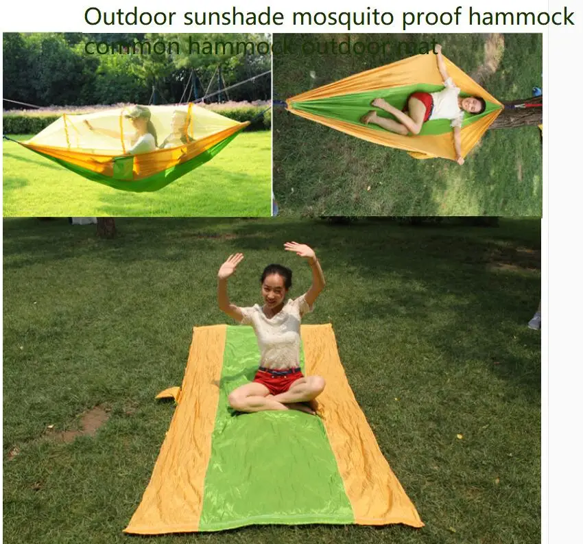 

Outdoor mosquito net double hammock parachute ultra-light portable mosquito mesh hammock indoor single swing free shipping