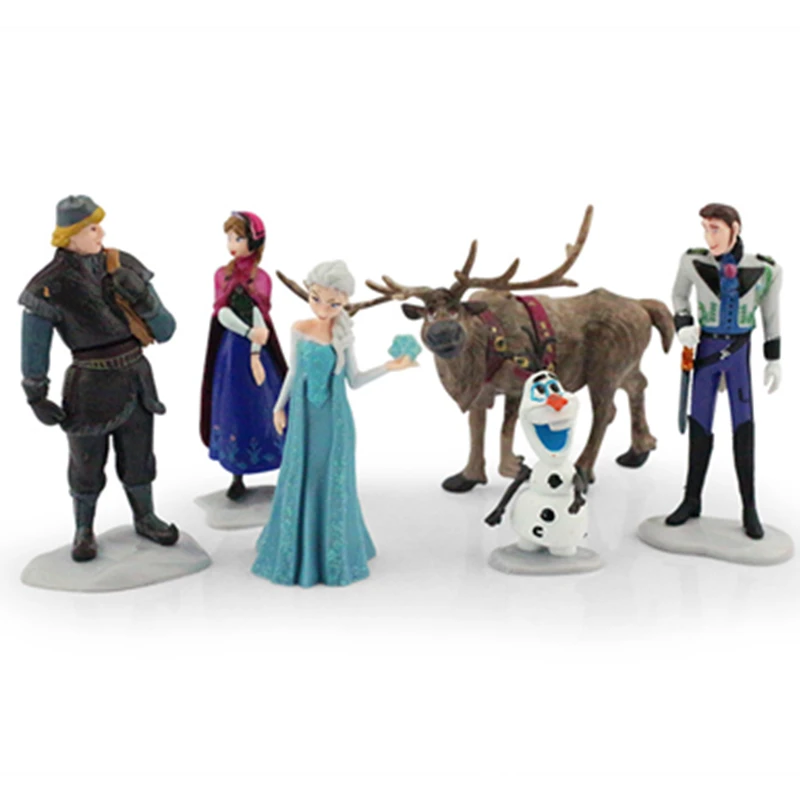 Модели игрушек холодное сердце Disney экшн фигурки эльзы и анны пвх модели кукол