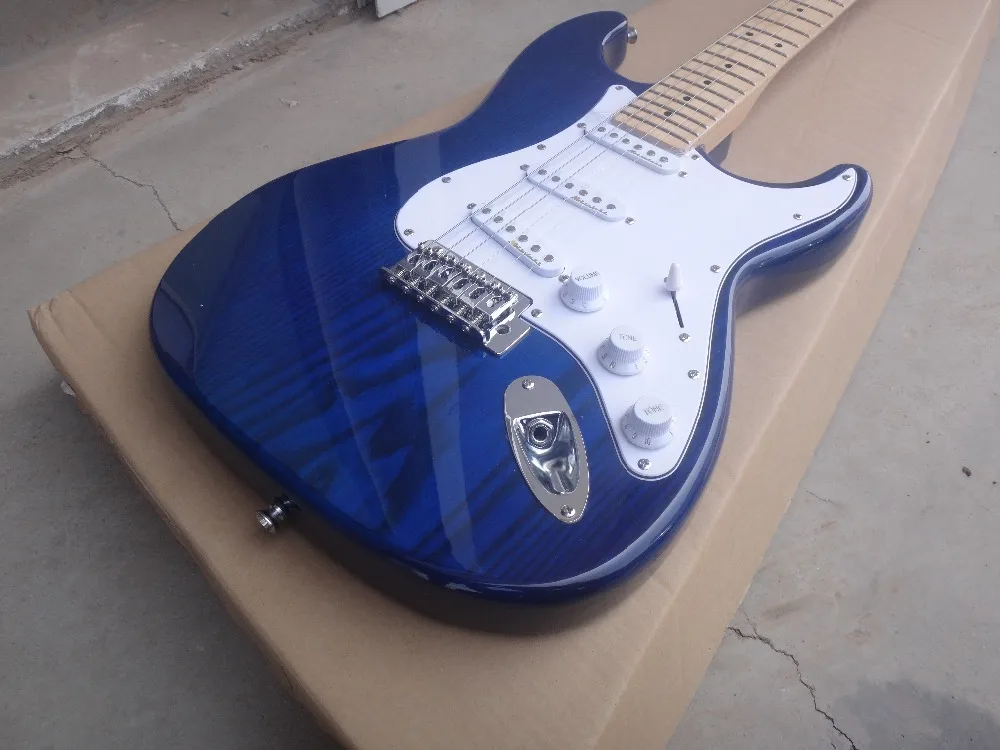 

HOT Real photo stratocaster 6 string blue Electric guitar in stock hot Selling