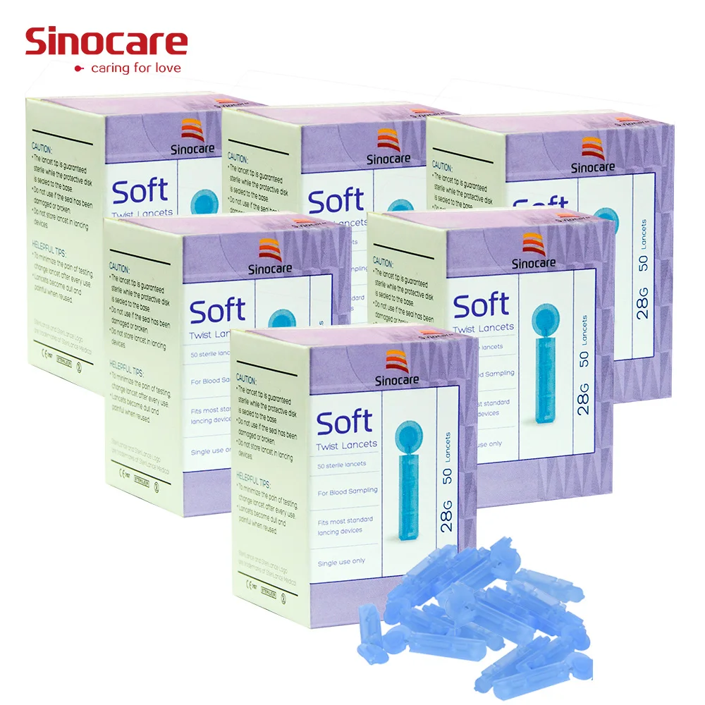 

300pcs Sinocare Lancet Needles for Blood Glucose Testing Medical Blood Collecting Needles for Diabetes Tests