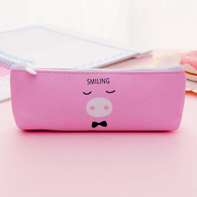 Kawaii Cartoon Zipper Cosmetic Bag Expression Animal Makeup Storage Bag Multifunction Travel Toiletry Kit Beauty Organizer Case