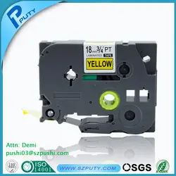 Низкая стоимость Совместимость Брат TZe-641 3/4 ''черный на желтом TZ этикетка лента для P-Touch labeler