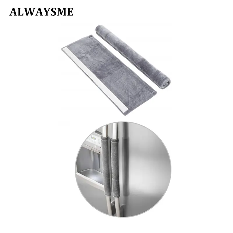 

ALWAYSME 1Pair Refrigerator Door Handle Cover Kitchen Decor Handles Anti-Skid Protector Gloves Fridge Oven Keep Off Fingerprints