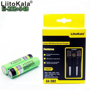

Liitokala lii-202 18650 26650 Li-Ion Battery Charger USB Output 34B Rechargeable Battery 3.7V NCR18650B Battery