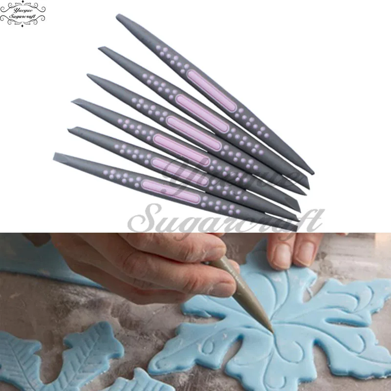 

Yueyue Sugarcraft 6 pieces Silicone Pen cake decorating tools baking pen fondant