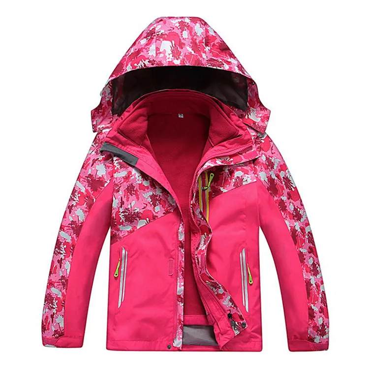 Зимняя флисовая куртка для мальчиков и девочек; теплая одежда для детей; одежда для спорта на открытом воздухе, кемпинга, пеших прогулок; ветровка для рыбалки; пальто; VC020