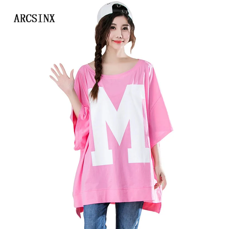 

ARCSINX Pink T Shirt Women Plus Size 10XL 9XL 8XL 7XL 6XL 5XL 4XL 3XL Oversized Tshirt Korean Women T Shirt Summer T-Shirt Women