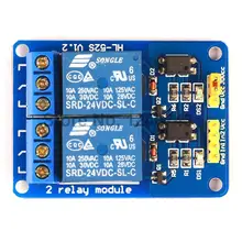 10PCS 2Channle Relay Module Relay Expansion Board 24V Low Level Triggered 2Way Relay Module for Arduino