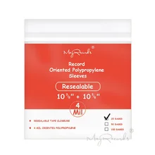 25 прозрачное Resealable 4 Mil пластиковое виниловое наружное записывающее устройство для 10 ''записывающее покрытие