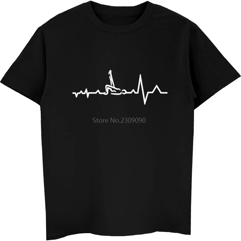

Summer Heartbeat Of Pilates T Shirt O-neck Cotton Short Sleeve Men Tshirt Female Girl Pilates T-shirt Hip Hop Tees Tops