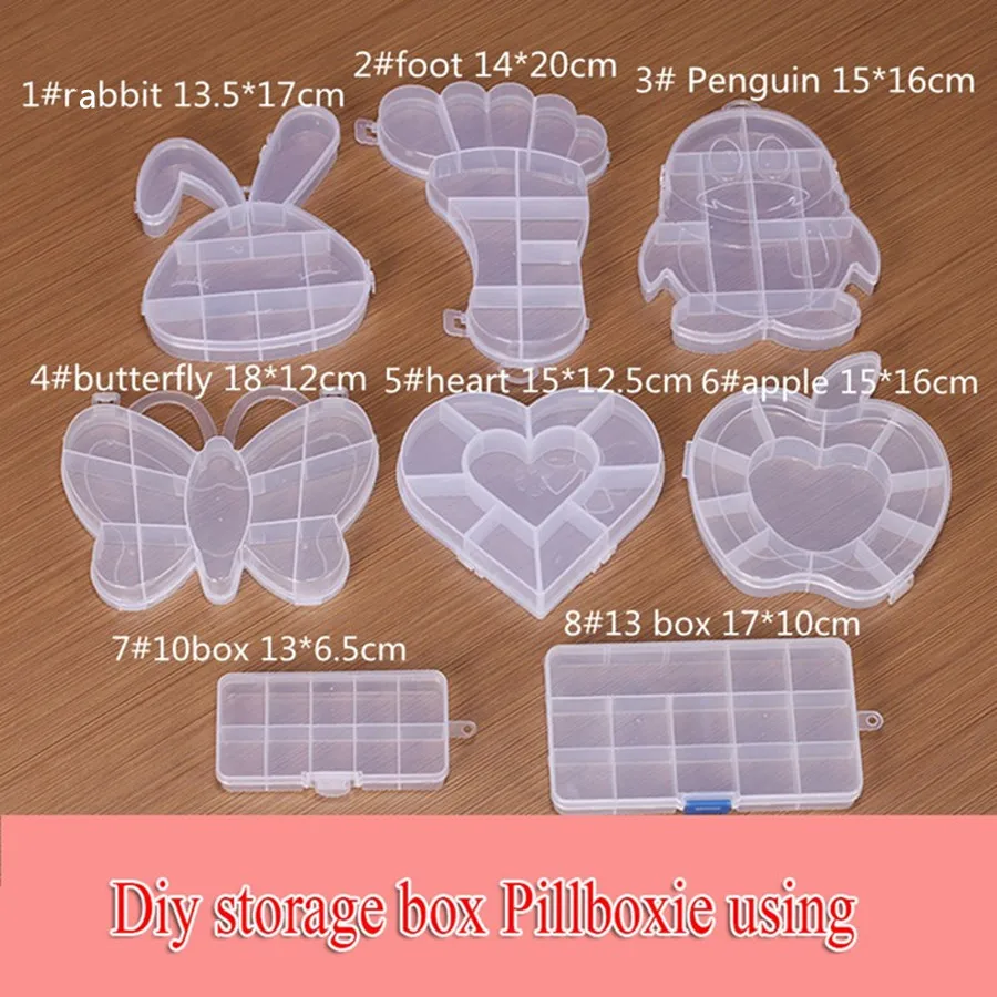 Прозрачный пластиковый органайзер для ювелирных изделий 2 шт./лот|jewelry box accessories|box