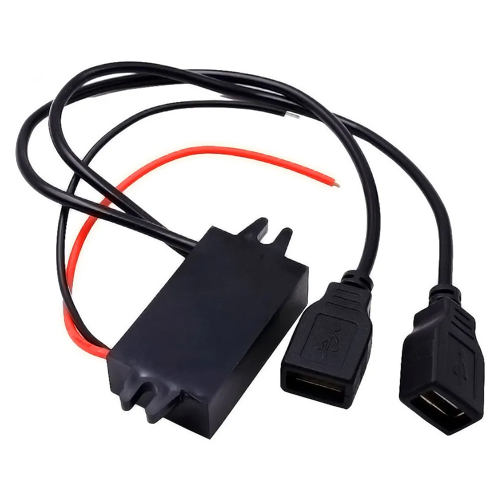 Автомобиль лодка мотоцикл 2 USB зарядное устройство DC 12V до 5V 3A адаптер питания аксессуары для coche# YL1