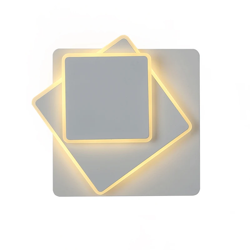 

Nordic Square Led Wall Light Free Rotation Bedroom Bedside Wall Lamp Modern Individuality Loft Parlor Wall Sconce Free Shipping