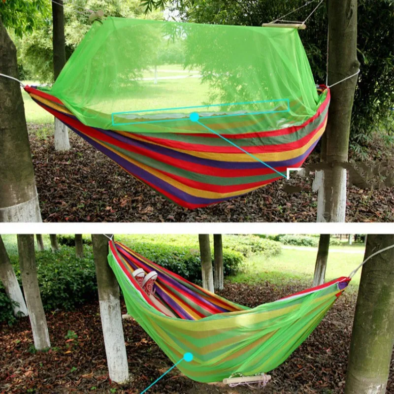 

2017 Fashion Outdoor Camping Hammock Nets For Double Color Thick Canvas Swing Park Bedroom Single Swing Hammock 210cm X 150cm