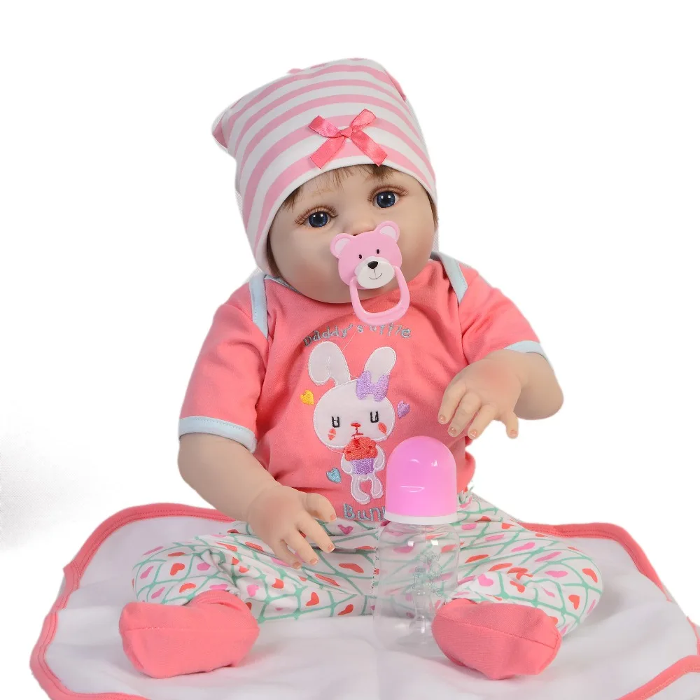 55 см силиконовая кукла для новорожденной девочки игрушки bebe boneca Reborn realista menina bb