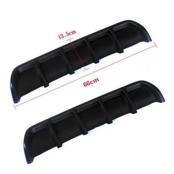 

25"x5"Matte Black ABS Universal Rear Shark Curved Add on Bumper Lip Diffuser Kit