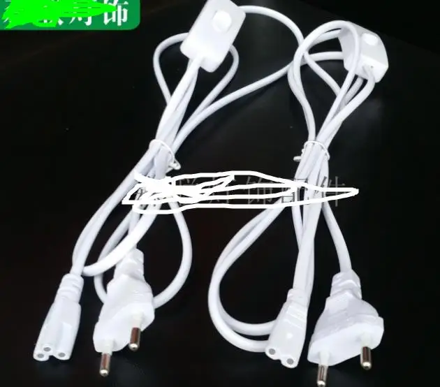 

T5 T8 Connectors 1.8m EU Plug 2/3 pin Wires Connecting Cable Connector with switch for T8 Integrated Led Tubes Lamps Lighting