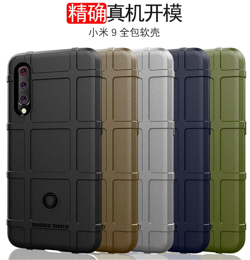 Чехол для Xiaomi Mi 9 мягкий силиконовый прочный противоударный бронированный