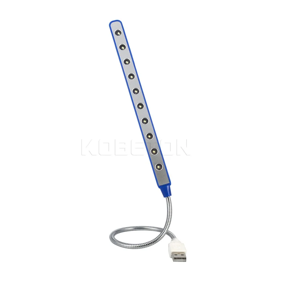 Kebidumei гибкий ультра яркий мини 10 светодиодный S USB клавиатура с подсветкой светодиодный светильник для power Bank ПК ноутбук удобный чтение