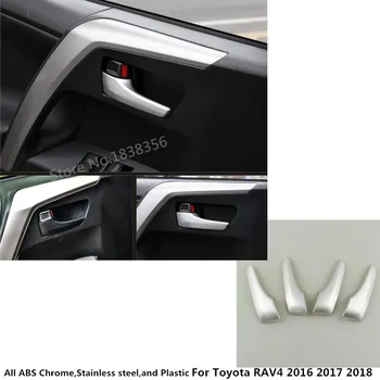 

For Toyota RAV4 2016 2017 2018 car styling Trim ABS Chrome Decoration Door Handle Bowl Cover Styling Auto accessories part 4pcs