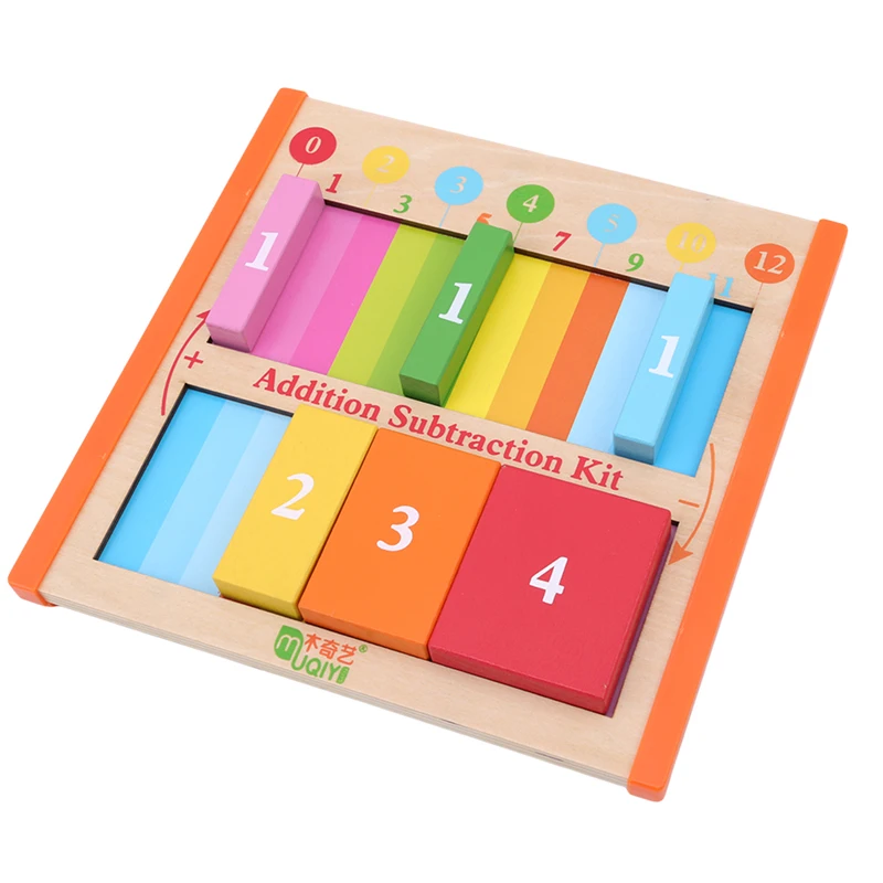 Новый стиль математика игрушка деревянная Цветной Геометрия сенсорная осведомленность Совета игрушки Семейный комплект обучения и пазл