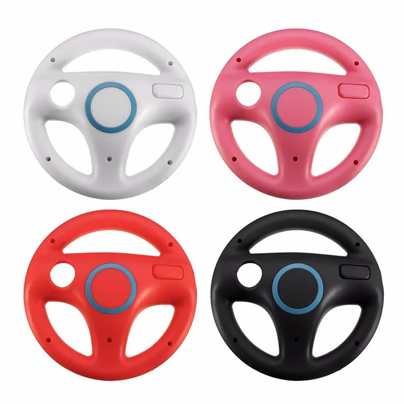 

Hot ! New Plastic Steering Wheel For Wii Mario Kart Racing Games Remote Controller Console
