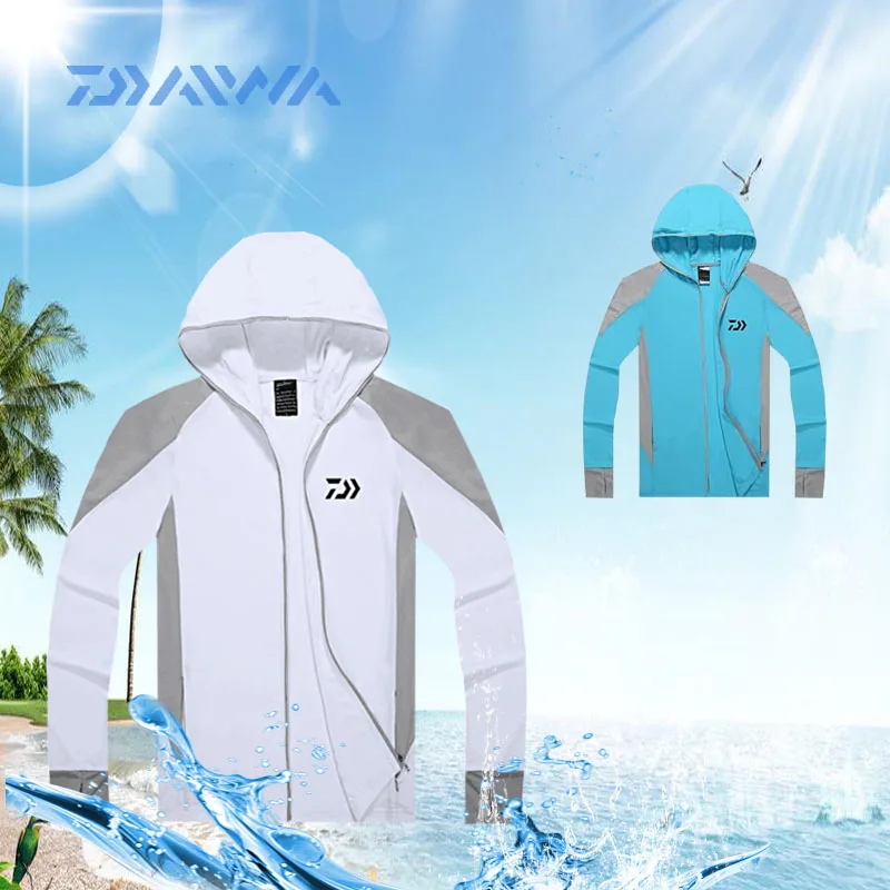 2016 New Summer UV Sunscreen Male Hooded Fishing Clothes Breathable Anti-mosquito Outdoor Sports Quick-drying Long-sleeved Shirt