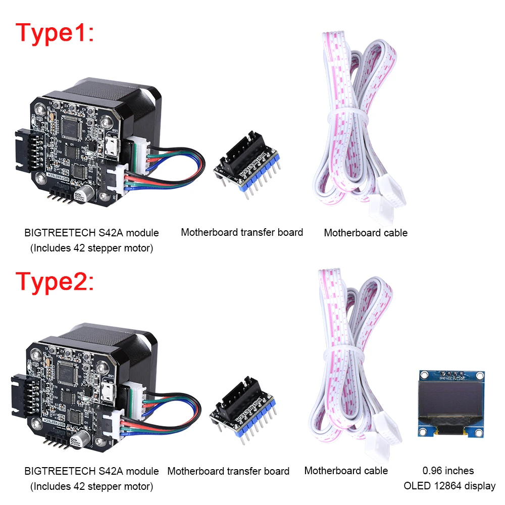 BIGTREETECH S42A 42 Шаговый двигатель Закрытая петля драйвер плата управления OLED 3D-принтер части Reprap tmc2130 SKR v1.3 плата