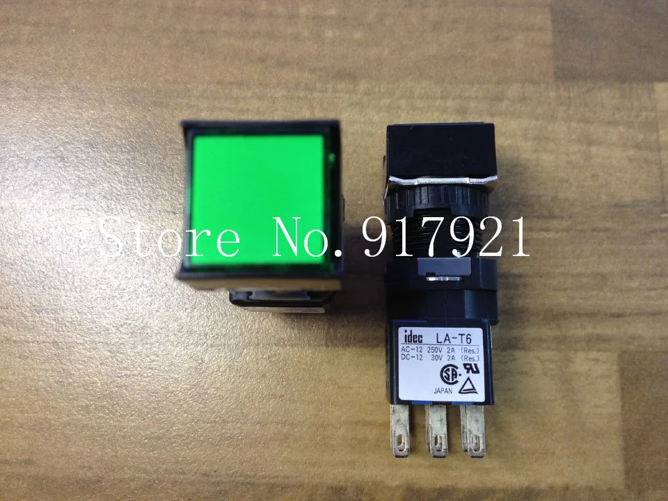 

[ZOB] Japan's IDEC Idec and LA-T6 Green Flat push-button 16MM genuine original  --10PCS/LOT