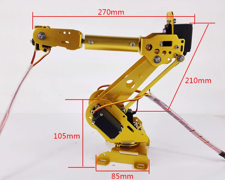 DoArm S6 6 DoF рука робота рука с 6 шт высокий крутящий момент сервопривод+ Arduino развития для Arduino