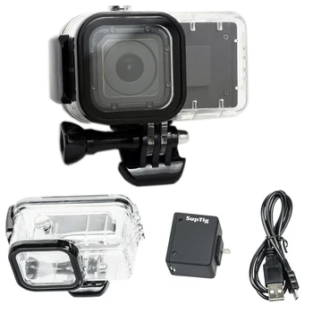 

For GoPro 4 Session Extend Battery 1050mAh Backup Battery+Hero 4 Session Waterproof housing Case Box For GoPro 4s Bacpac battery
