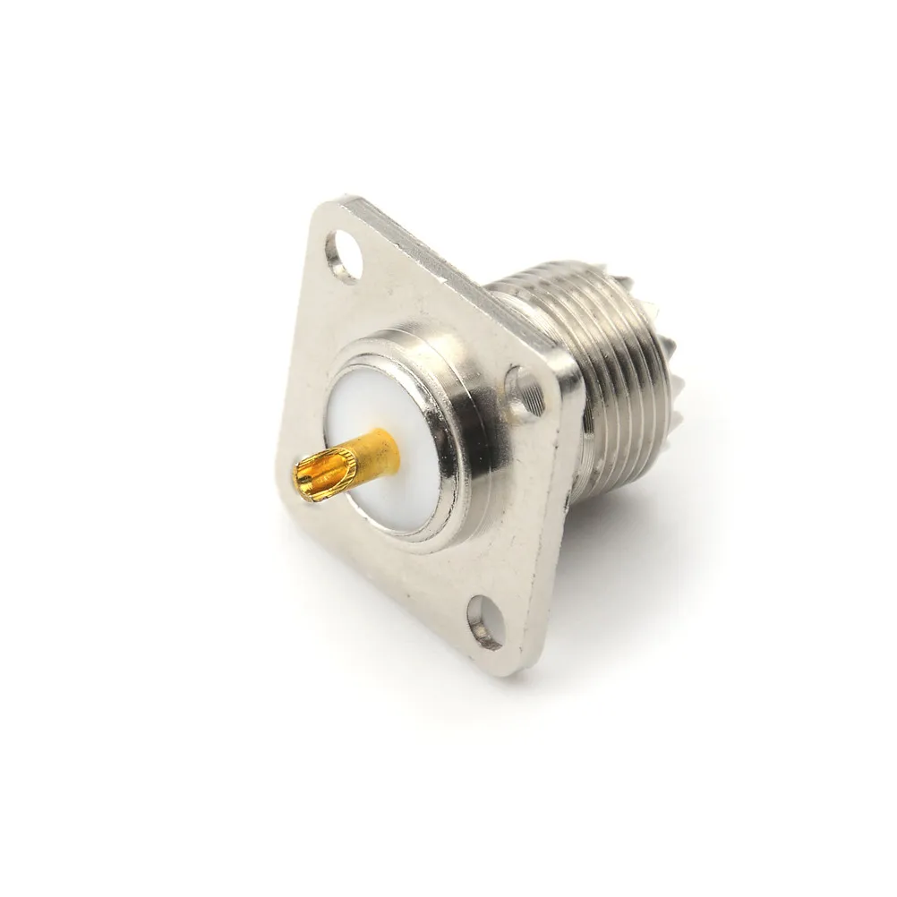

1pcs Female UHF Panel Connector Coax Connector SO-239 Female Jack Square Shape Solder Cup Coax Connector For Radio