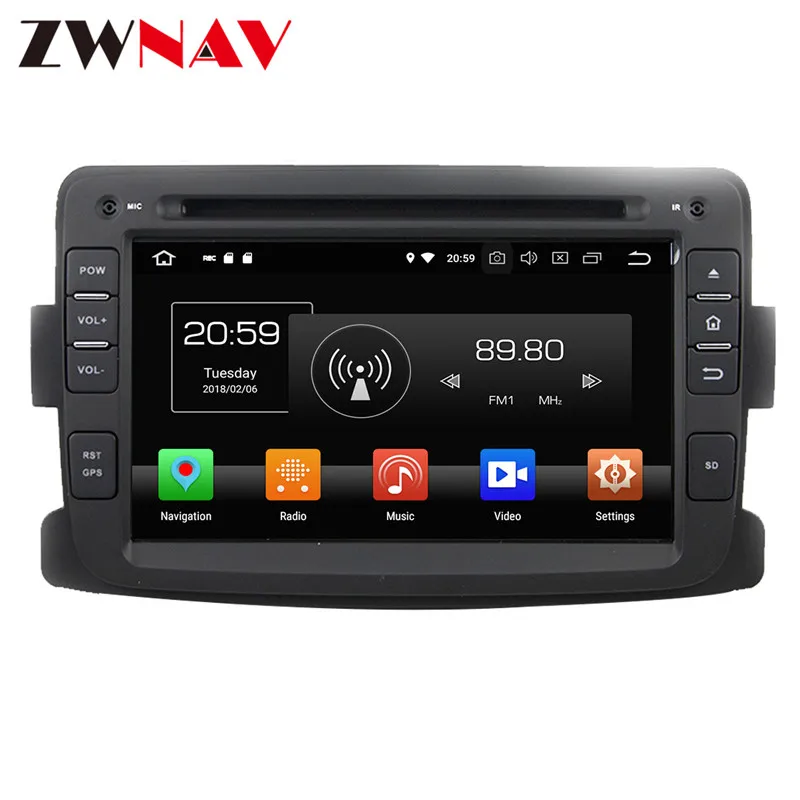 Cheap Android 9 4+32G Car DVD Player GPS navigation For Renault Duster 2012 2013 head unit multimedia player tape recorder 1