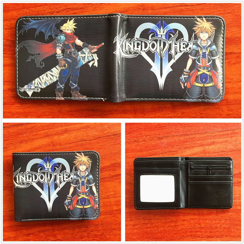 

2018 Anime cartoon Wallets Kingdom hearts Wallet short PU folding wallets credit card wallets W654