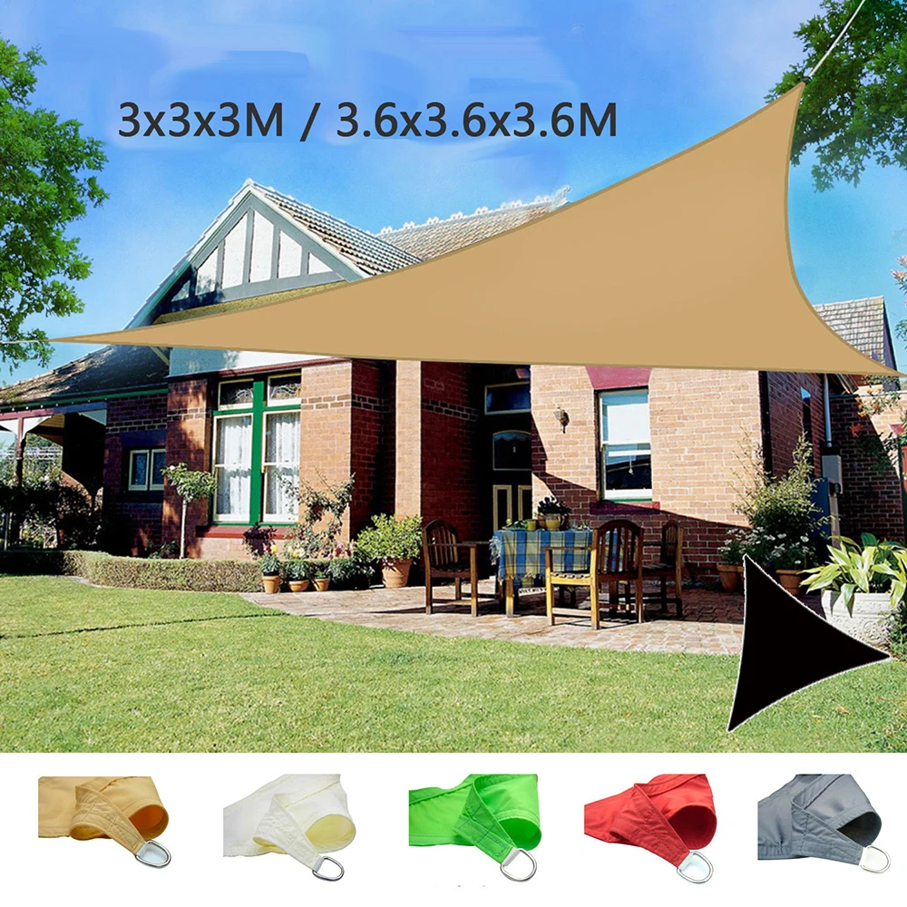 3M Outdoor Sun Shelter Waterproof Awning Triangle Tent Canopy Garden