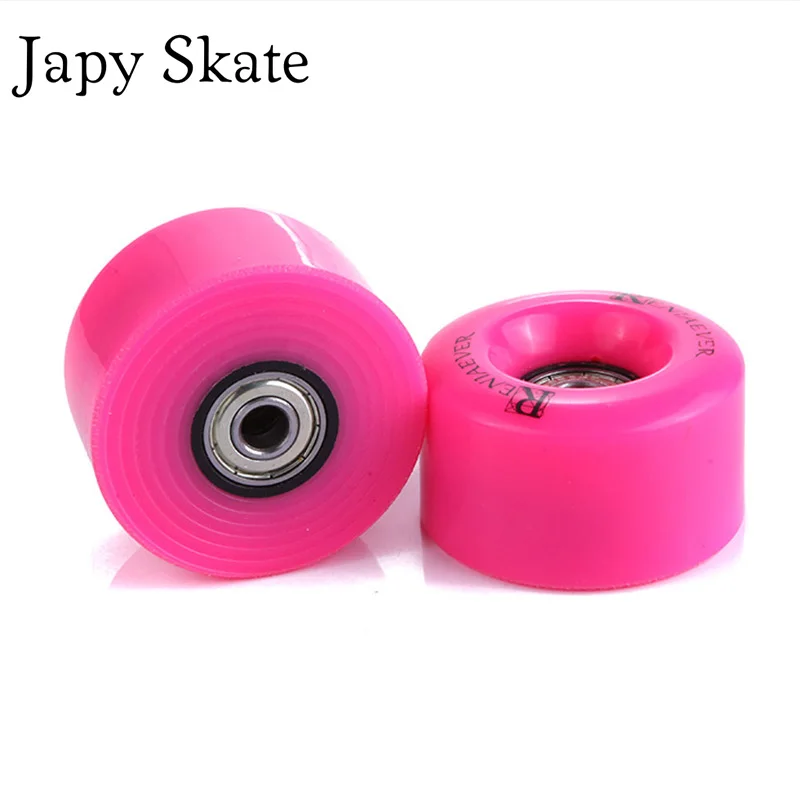 Japy Skate Original 85A Wheels With Bearings Traditional Pink Double Skates Wheel PU Round