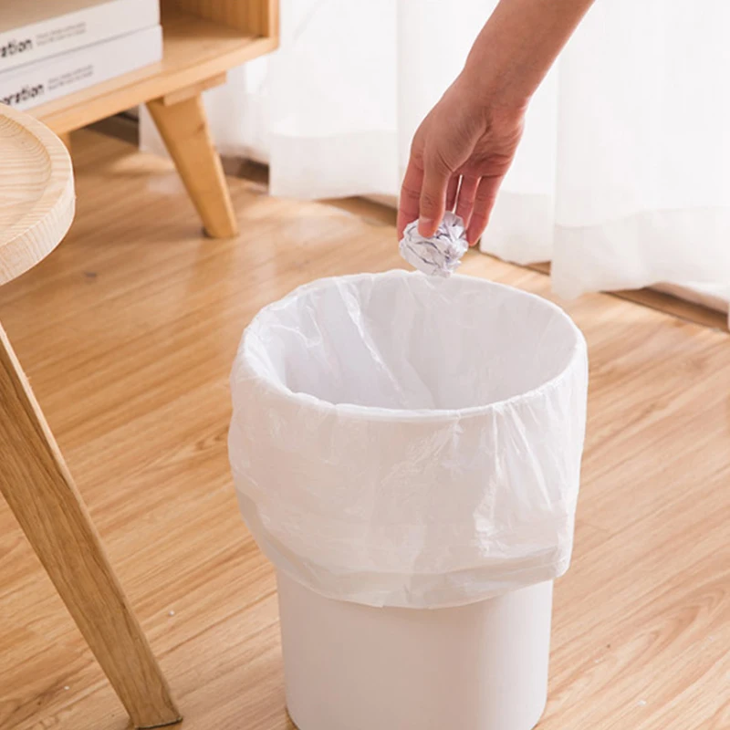 

20/40/60 Pcs Strong Thicken Plastic Dustbin Bags Auto Drawstring Trash Bag Kitchen Bedroom Bath Rubbish Garbage Bag