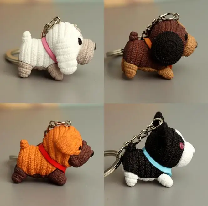 

Fashion Dog Car Keychain Animal Couple Lovely Keychain Car Keyring Gift For Girl Women And Men Jewelry Children's Day Bag Charm