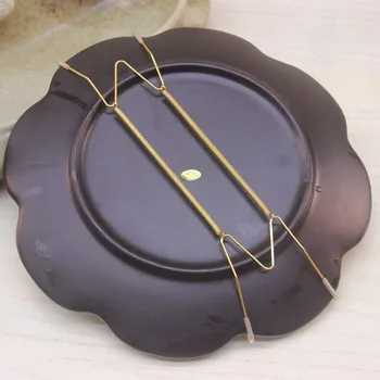 

Hang dish W iron hook decorative plate of the rack mounts, wrought iron metal disk stealth hook hang dish spring hook