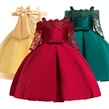 Girl Dress For Wedding Baby Girl 3-10 Years Birthday Outfits Children's Girls First Communion Dresses Girl Kids Party Wear