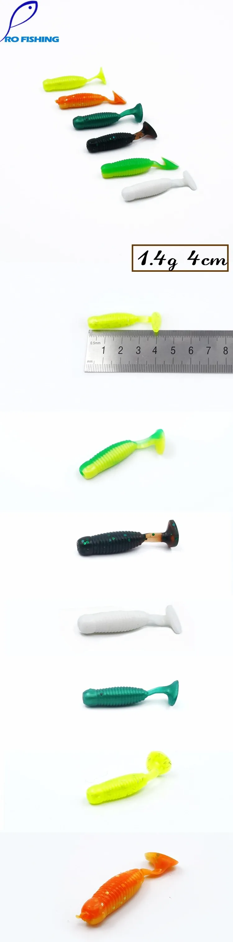 Artificials Lures 30pcs 4cm 1.4g Japan jig head For Fish Shad Soft Fishing Worm Bass Myran Silicone Bait Fishing Lures