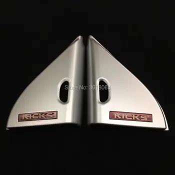 

For 2017 Nissan Kicks 2018 Auto A Column Triangle Inter Frame Panel Cover Trim Garnish ABS Chrome Sticker Car Styling Accessory