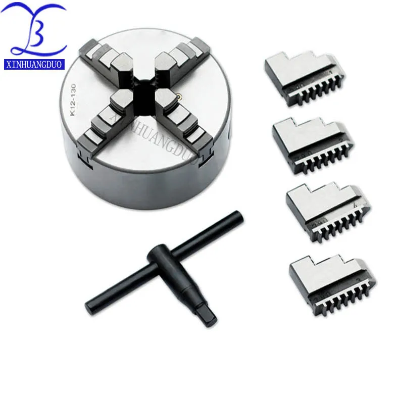 

K12-130 4 jaw chuck/ 130MM manual lathe chuck/4-Jaw Self-centering Chuck Hardened Steel for Drilling Milling Machine
