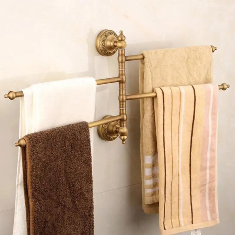 

Fine Copper Towel Rack Rotatable Bathroom Shelf Holder Hardware Accessory with 2pcs/3pcs /4pcs bars Bathroom Towel Holder