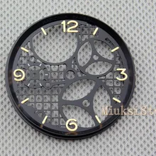 37,5 мм полые часы с черным циферблатом подходят часы Parnis ETA 6497 Чайка st36 часовой механизм запчасти