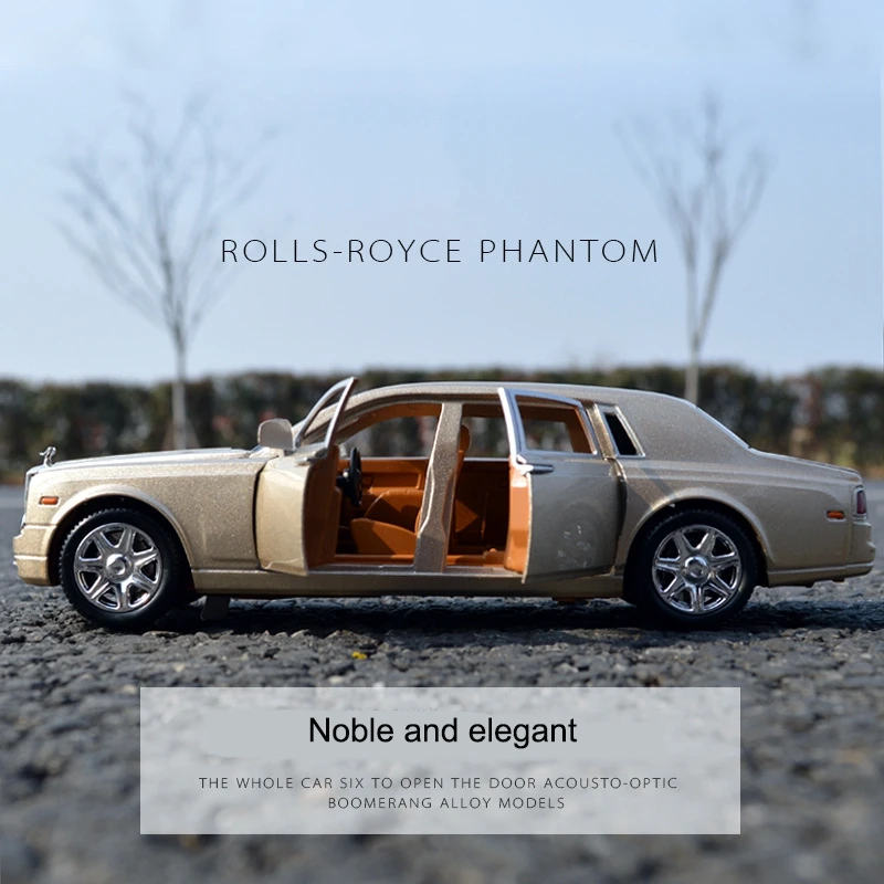 1/24 Rolls-Royce Phantom удлиненные Cohes литые под давлением литые модели автомобилей шесть дверной Светильник Модели отличная игрушка-Имитация Коллекция подарков