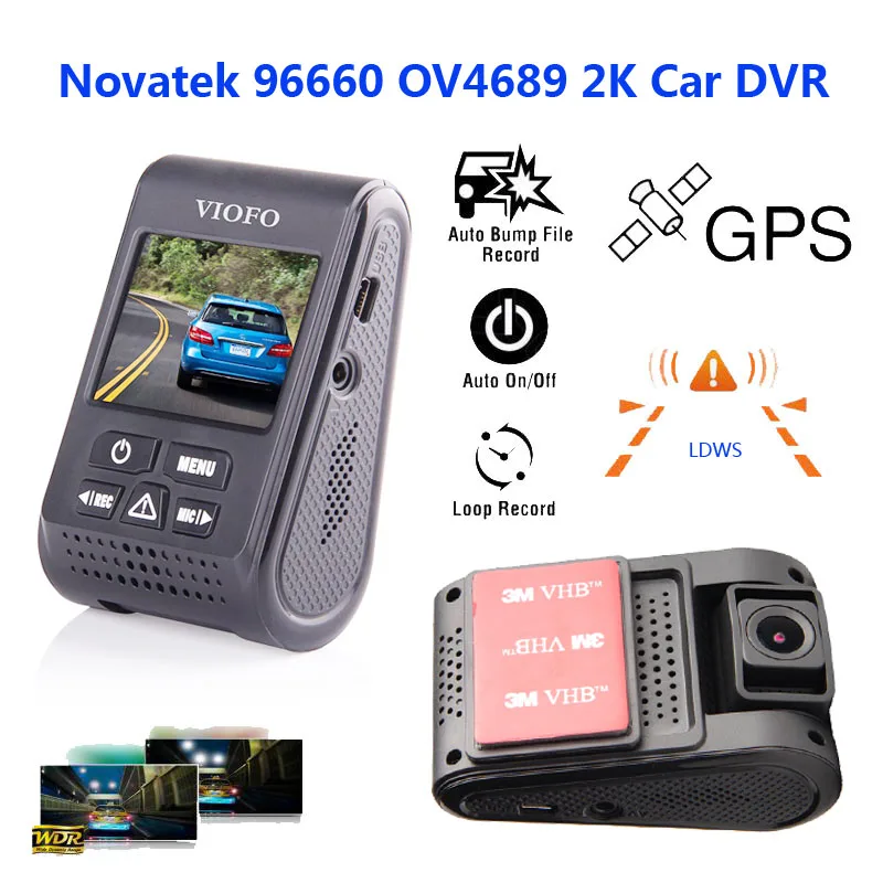 Original VIOFO A119 2 0 LCD Capacitor 2K 1440P Novatek 96660 HD Car Dash video recorder