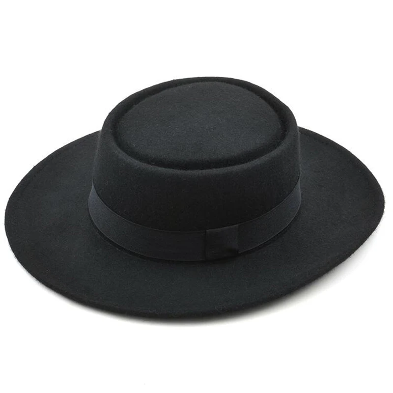 GD, новинка, модная Высококачественная австралийская шерстяная мужская фетровая шляпа со свининой, шляпа для классического церковного шерстяного фетра - Цвет: 2