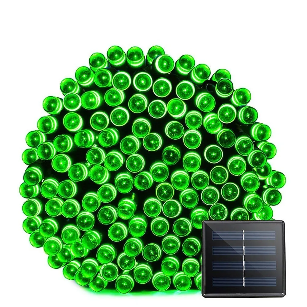 Binval 50/100/200 светодиодов на солнечных батареях светящиеся гирлянды Водонепроницаемый для приготовления пищи на воздухе Lighitng Сад Свадьба для рождественской вечеринки украшения - Испускаемый цвет: Green