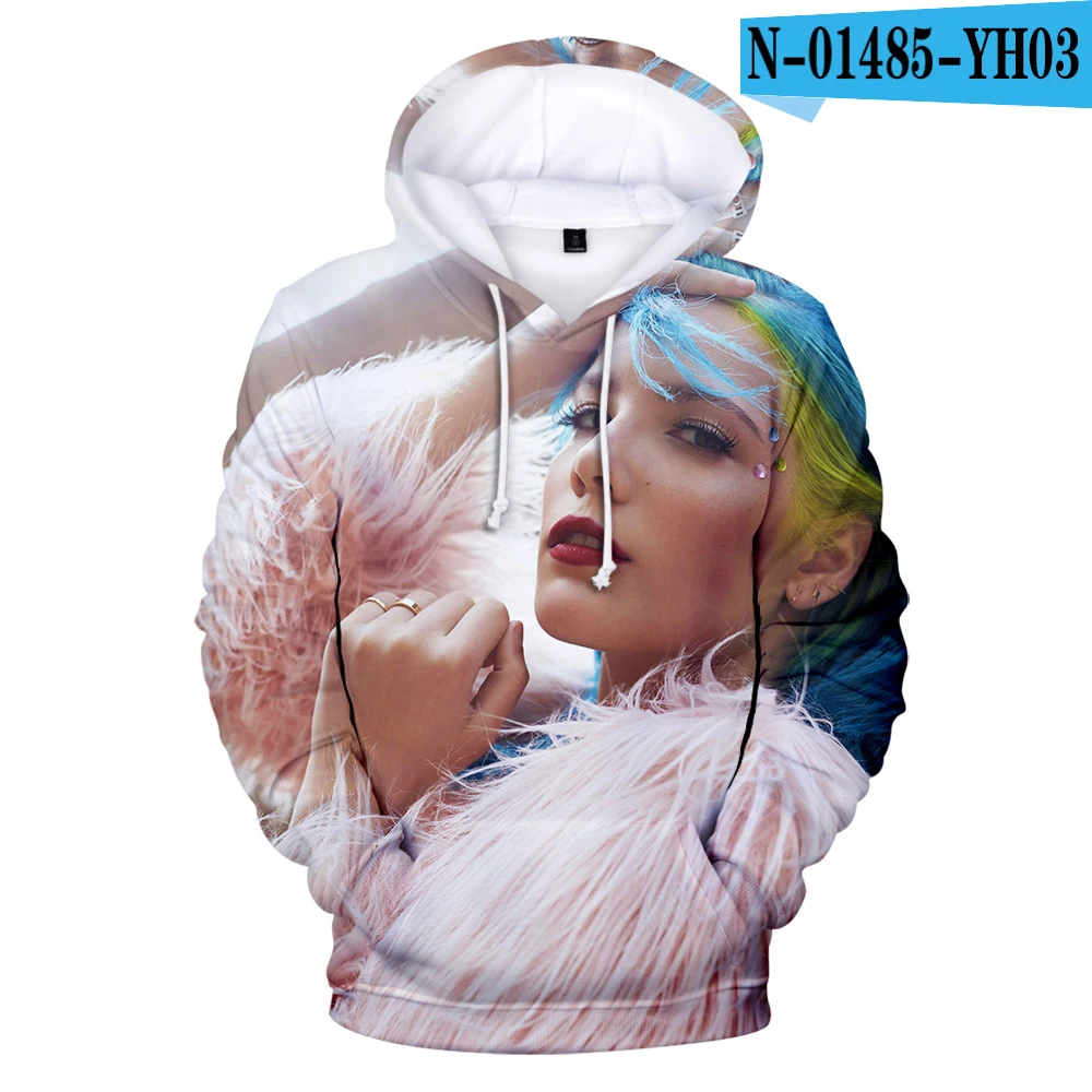 Толстовка Halsey, толстовка с капюшоном, толстовки с 3D капюшоном, рукава для мужчин и женщин, новые 3D толстовки, модная музыкальная футболка kpok - Цвет: G